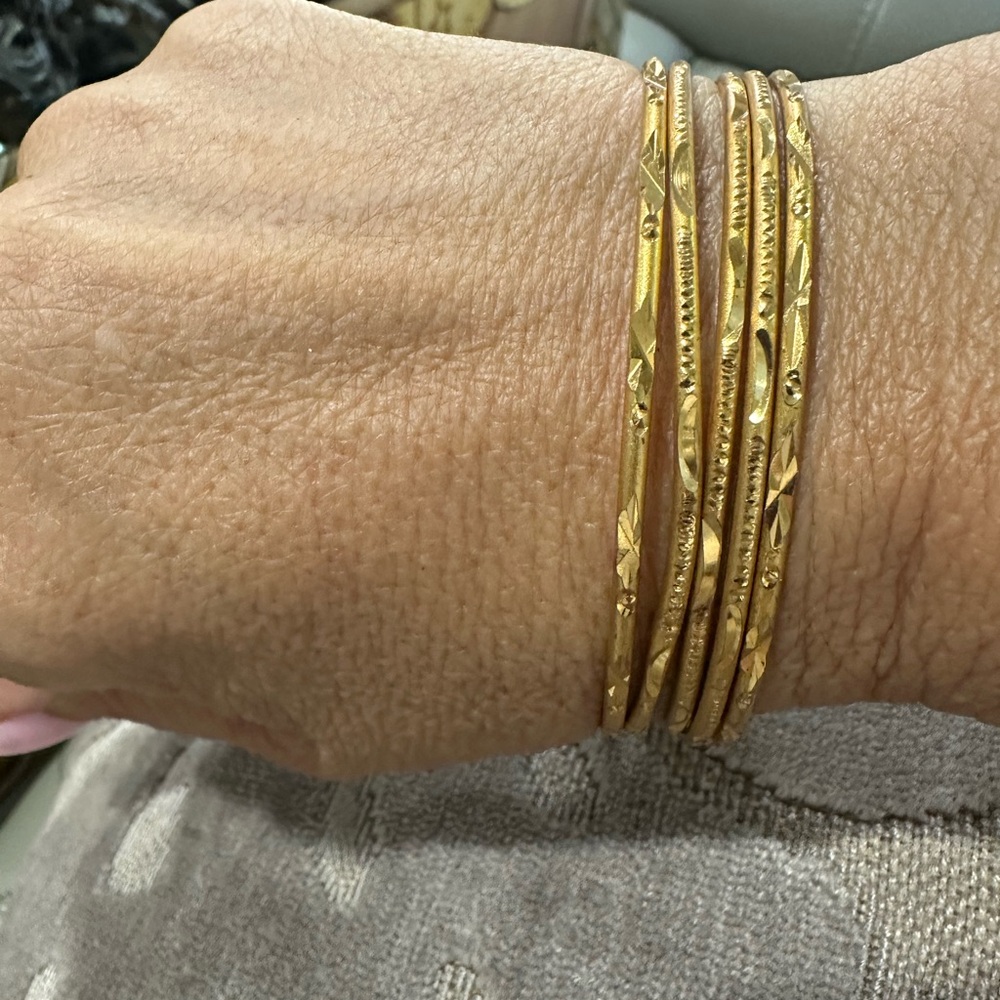 Elegant Gold Bangle Set